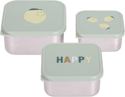 LASSIG Snackbox stainless steel SNACK BOXES x3