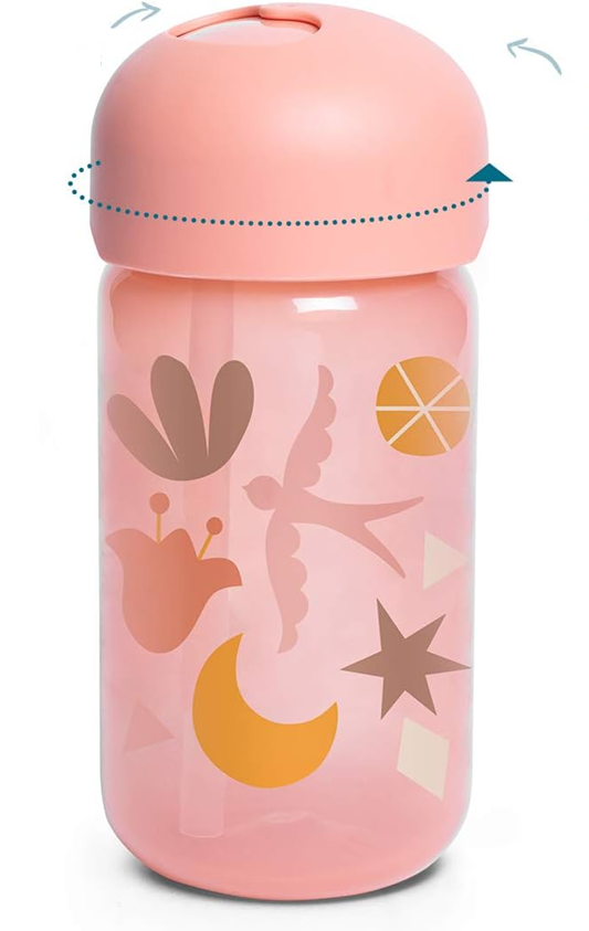 SUAVINEX Straw Trainer Cup auslaufsicherer Trinkbecher mit Strohhalm, 340 ml, ab 18 Monaten – Produktfoto 2