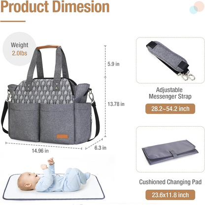 LEKEBABY Kinderwagentasche + Wickelunterlage