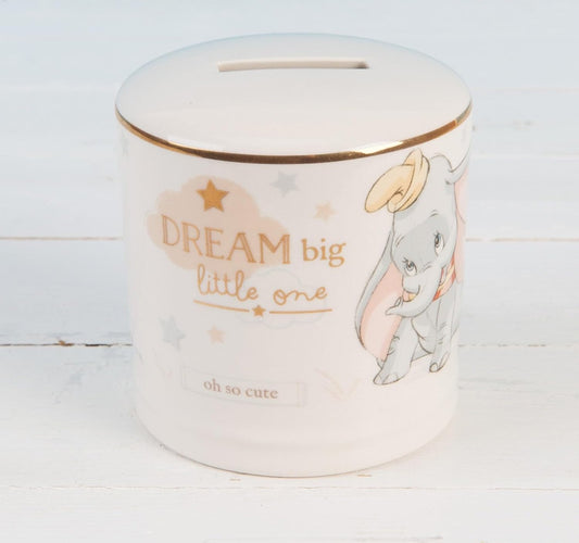 WIDDOP & Co Disney Sparschwein Dumbo Elefant, Keramik, 8,5 x 8,5 cm