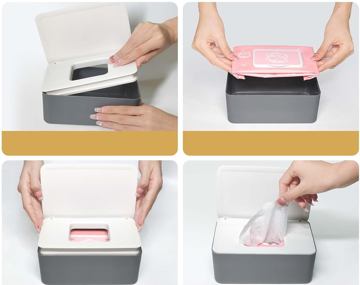 FEUCHTTÜCHERBOX mit Dichtung und Deckel 10,1 x 21 cm