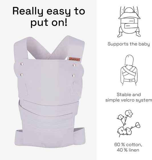 MARSUPI 2.0 porte-bébé ergonomique S/M 3,5 - 15 kg