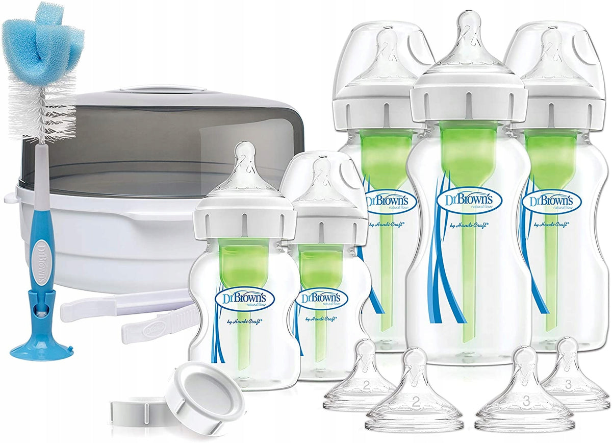 DR. BROWN'S Starterset Mikrowellensterilisator + Flaschen und Zubehör
