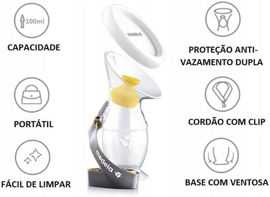 MEDELA Silikon-Milchsammler zum Auffangen von Muttermilch – Produktfoto 2