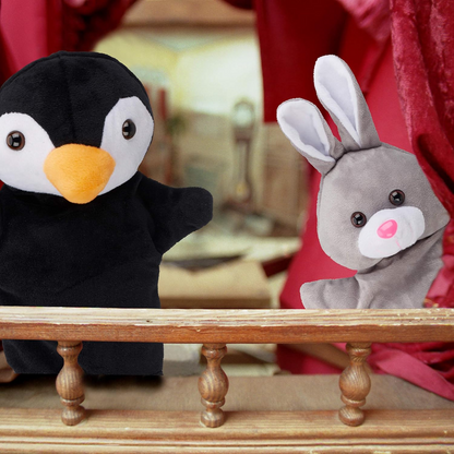 RELAXDAYS Plüsch-Handpuppen 8 Stück für Rollenspiele