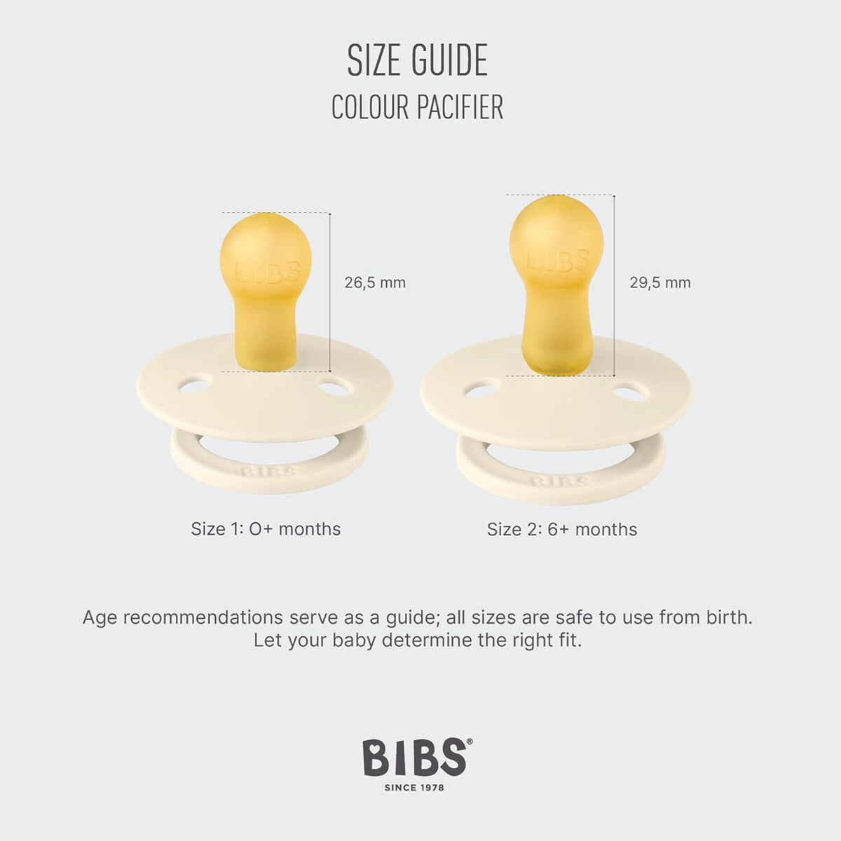 BIBS COLOUR STUDIO Beruhigungssauger 2er-Pack Naturkautschuk 0-6 Monate
