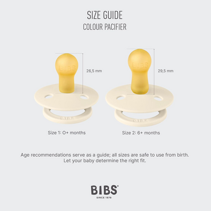 BIBS COLOUR STUDIO Beruhigungssauger 2er-Pack Naturkautschuk 0-6 Monate