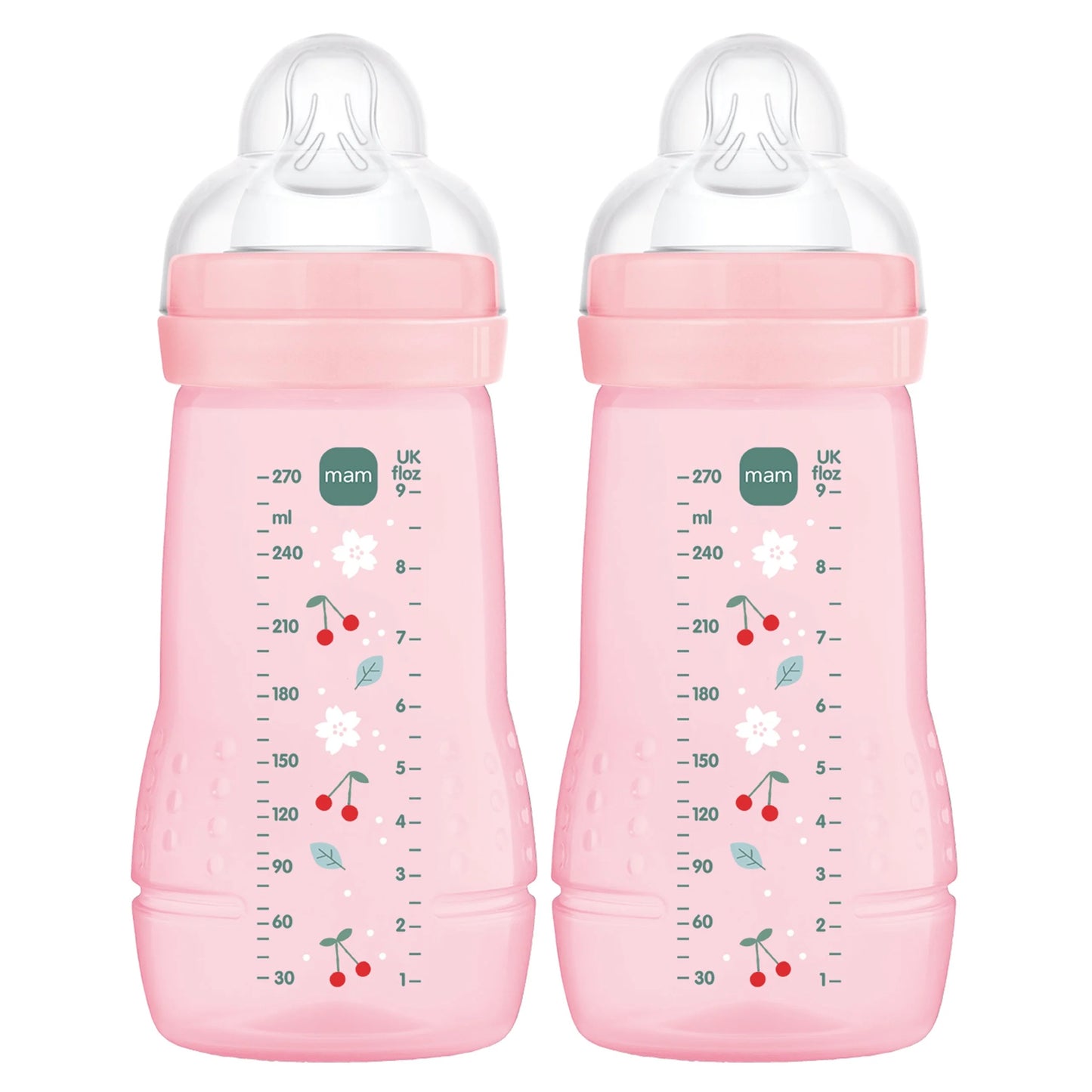 MAM Easy Active set de biberoane 2x 270 ml vârsta 0+ tetină 1 CIREȘE