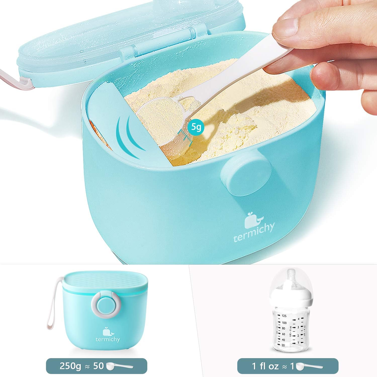 TERMICHY Behälter für Säuglingsnahrung 500 ml 250 g + Messlöffel