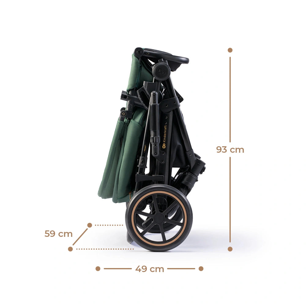 KINDERKRAFT PRIME2 PRO 3-in-1 Multifunktionskinderwagen bis 22kg + Babyschale MINK PRO