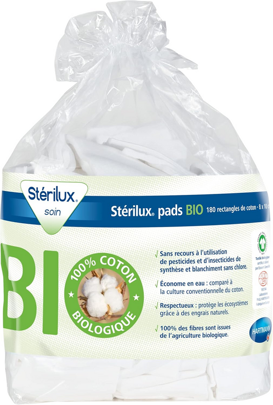 HARTMANN Sterilux hydrofilná bavlna na starostlivosť o pokožku 8 x 10 cm 180 kusov