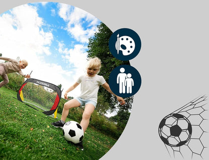 HUDORA Pop-Up Fußballtore 120x80x80 cm 2 Stück + Tasche