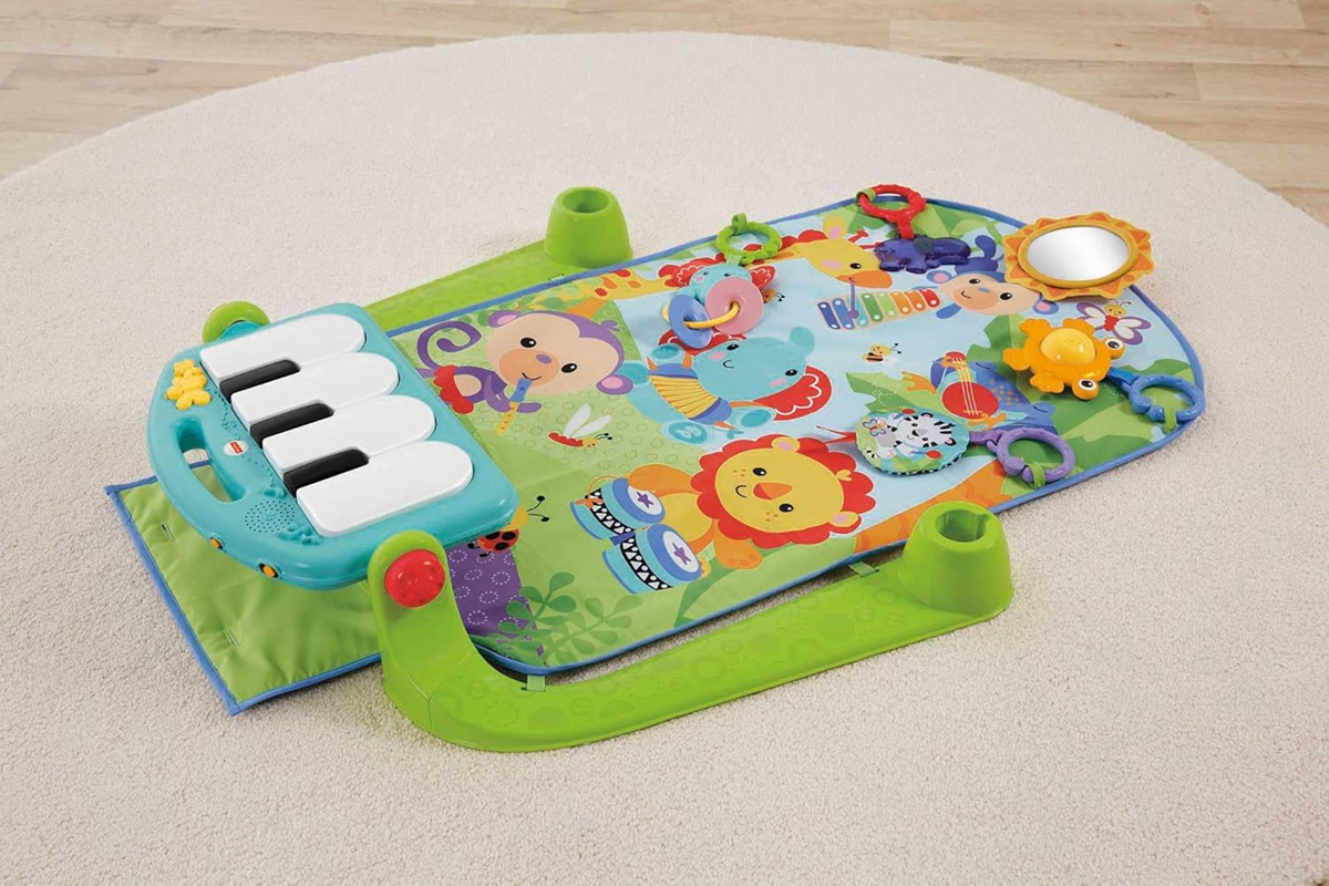 FISHER-PRICE 3-in-1-Spieldecke KICK & PLAY Klavier-Fitnessstudio
