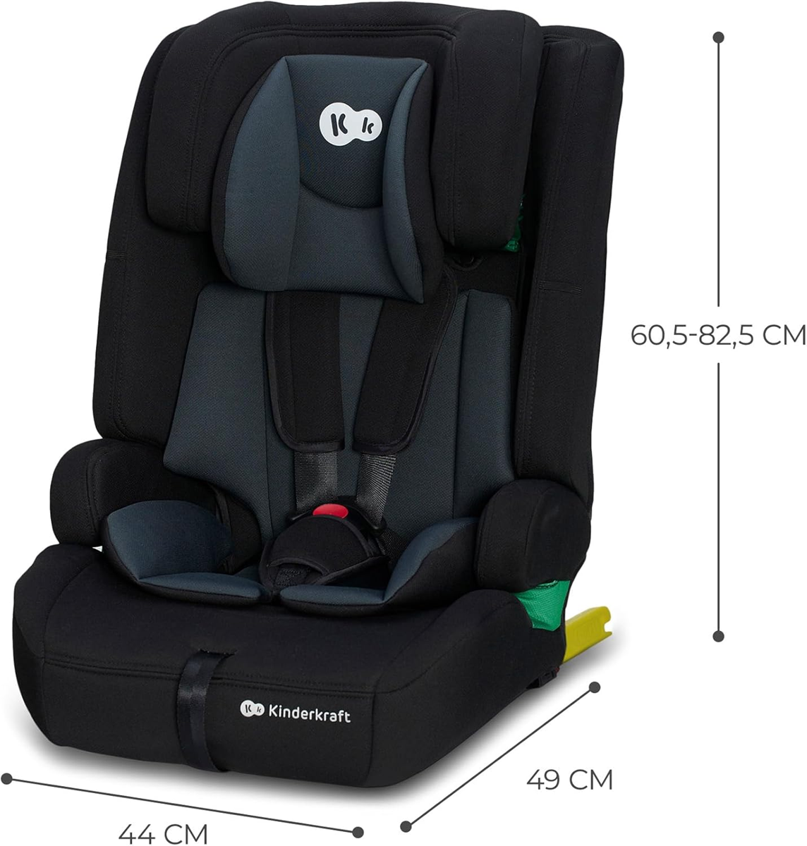 KINDERKRAFT SAFETY FIX 2 i-Size Autositz 9-36kg Gr. 1/2/3 ISOFIX
