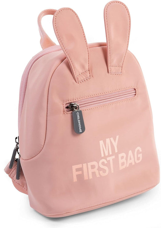 CHILDHOME My First Bag PLECAK dla dzieci miś różowy plecak z uszami, wodoodporny, regulowane paski