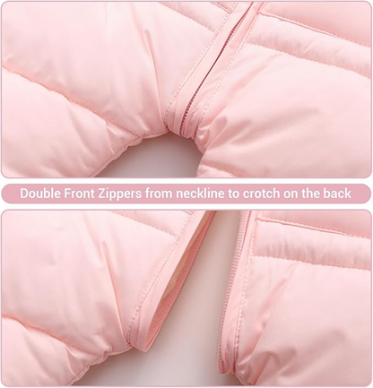 JIAMY zimowy kombinezon z kapturem i uszkami 6-12msc 80