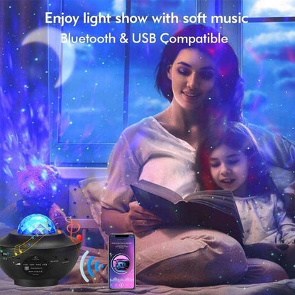 VOKSUN LED Bluetooth projektor gwiazd + pilot