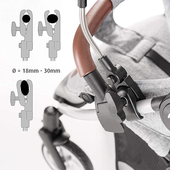 ZAMBOO Sonnenschirm für Kinderwagen Durchmesser 73 cm UV-Strahlen