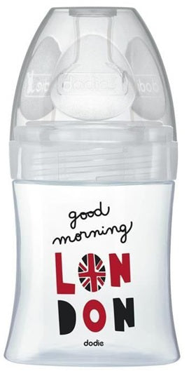 DODIE Sensation+ ЛОНДОН стъклено шише 150 ml 0-6 m биберон 1 свободен поток