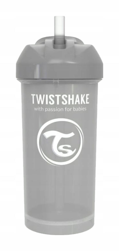 TWISTSHAKE Straw Cup auslaufsicherer Trinkbecher mit Strohhalm 360 ml 6 M+