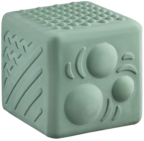 VULLI Cube Gummiblock mit Texturen zum Spielen 7,3 cm SOPHIE DIE GIRAFEE