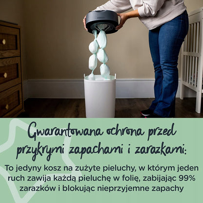 TOMMEE TIPPEE Twist&Click kosz na pieluchy z systemem uszczelniania i ochroną przed zapachami oraz zarazkami
