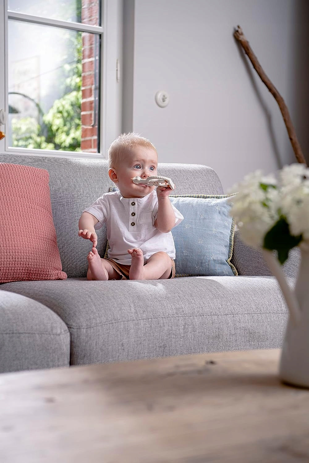 ŻYRAFA SOPHIE gryzak naturalny SO PURE 18CM, miękki gryzak z kauczuku dla niemowląt 0+
