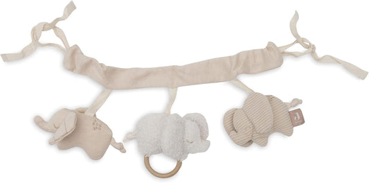 JOLLEIN cotton elephant chain toy for a stroller and car seat