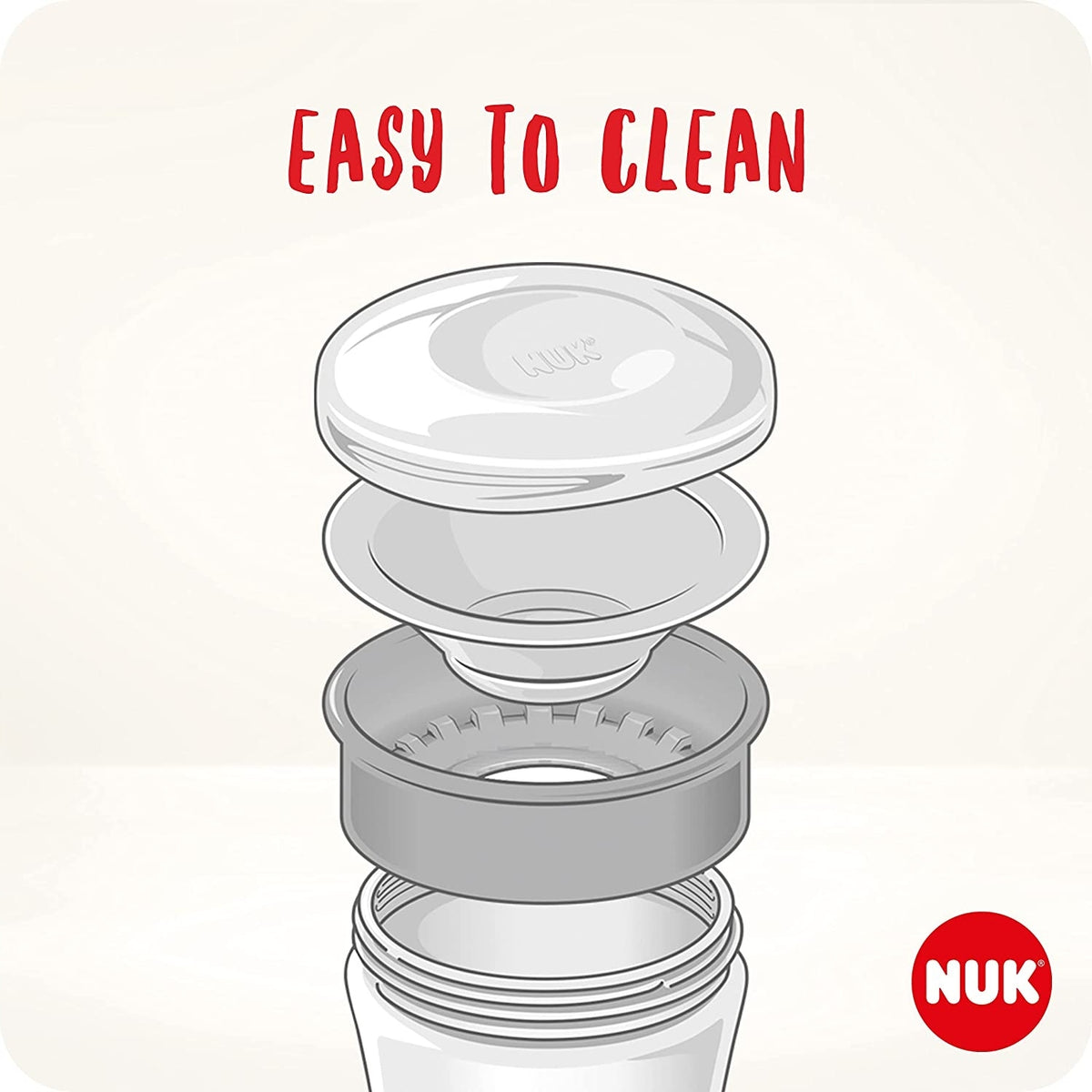 NUK Magic Cup KUBEK NIEKAPEK 230 ml ustnik 360 stopni, łatwy do czyszczenia