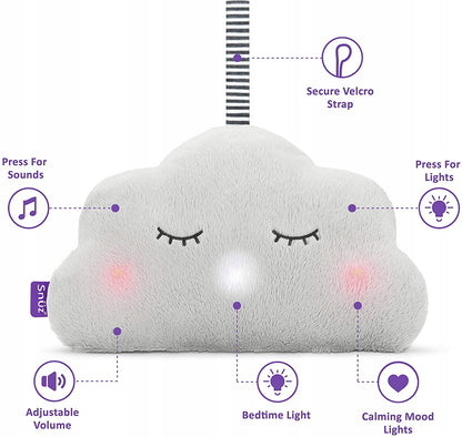 SNUZcloud Plüschtier Einschlafhilfe Rauschen Herzschlag und Licht
