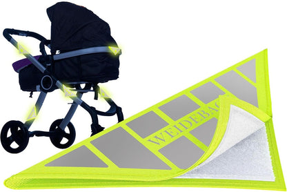 WEIDEBACH Reflektor zum Aufbügeln für Kinderwagen 12 x 12 cm FROSCH 1 Stück