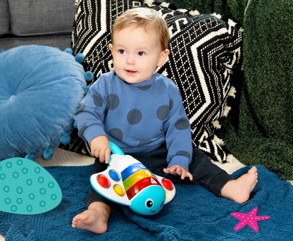 BABY EINSTEIN Pop & Explore Rochen Interaktives Spielzeug in 3 Sprachen 6 M+