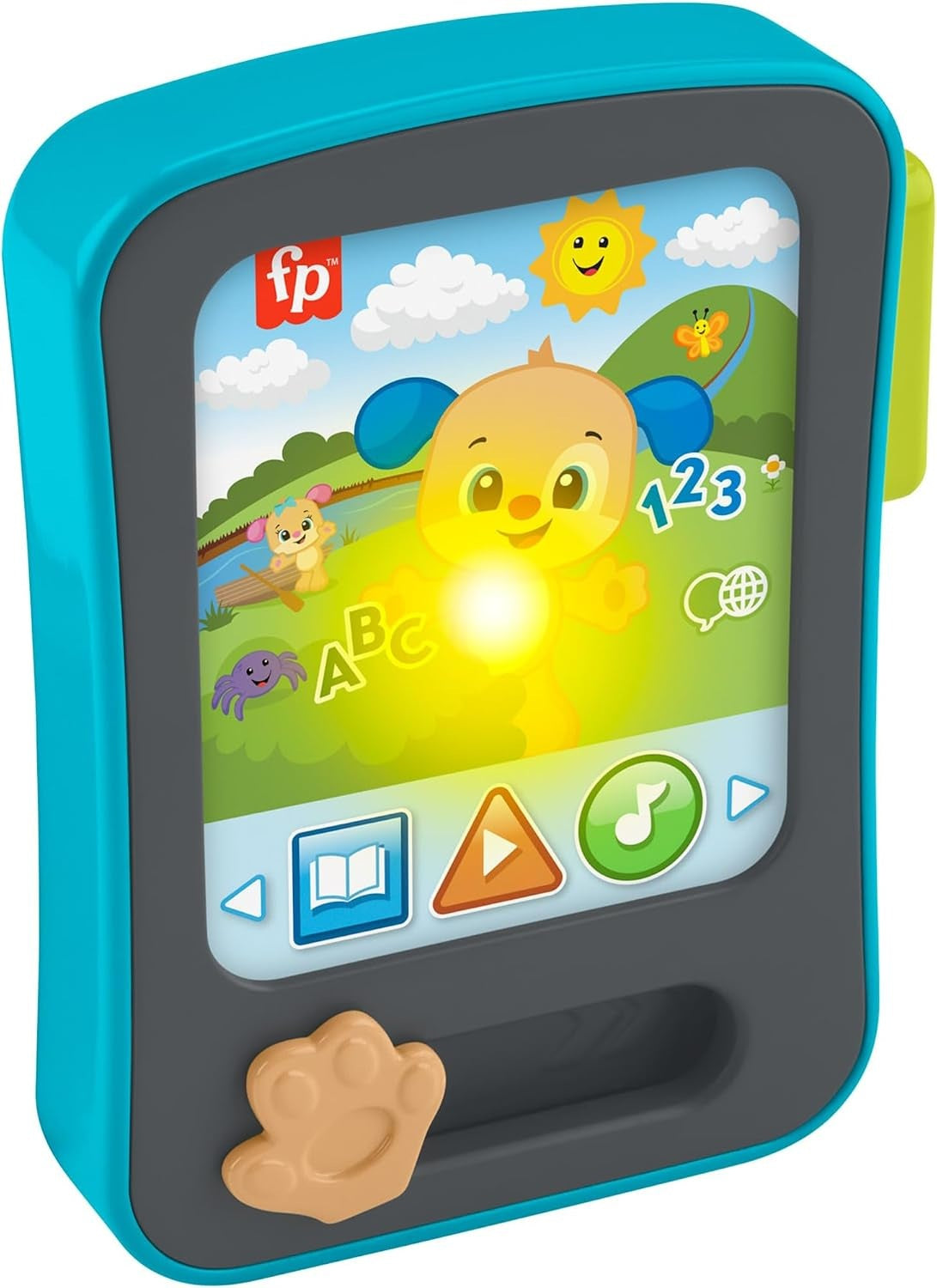 FISHER-PRICE JFK28 Geschichtenleser „Lernspaß-Hündchen“ in 3 Sprachen