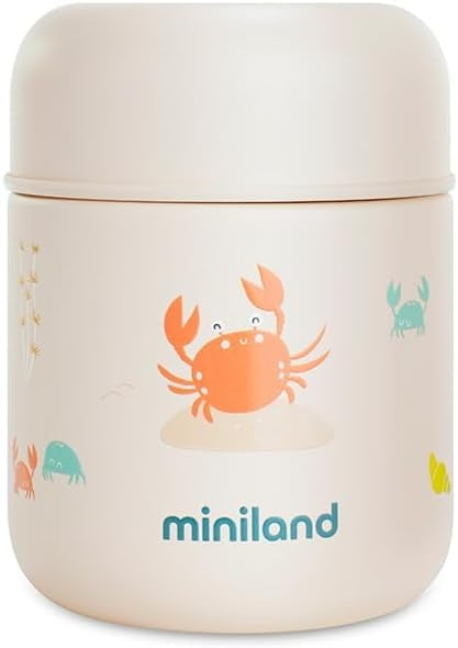 MINILAND Food Thermy Mini Edelstahl-Thermobehälter für Mahlzeiten 280 ml KRAB