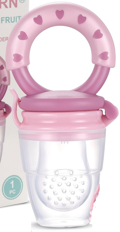 BEBI BORN Beißring Fruchtsauger für Babys 3-24 Monate 3 Mundstücke