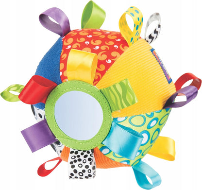 PLAYGRO Loopy Loops sensorischer Plüschball mit Spiegel und Glöckchen