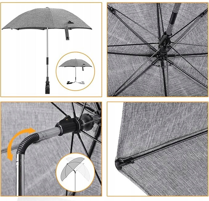 ZJ RIGHT Kinderwagen-Sonnenschirm Durchmesser 62 cm UV-Schutz wasserdicht