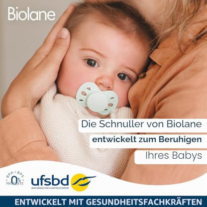 Biolane Baumwoll-Schnullerclip mit Anhänger