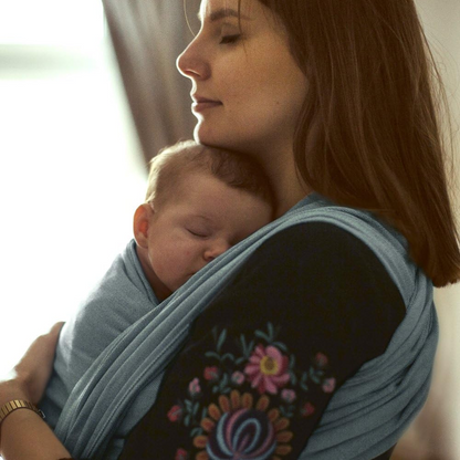 DIDYMOS chusta tkana do noszenia r.7 5,2m ocean – chusta do noszenia dziecka, 100% bawełna organiczna