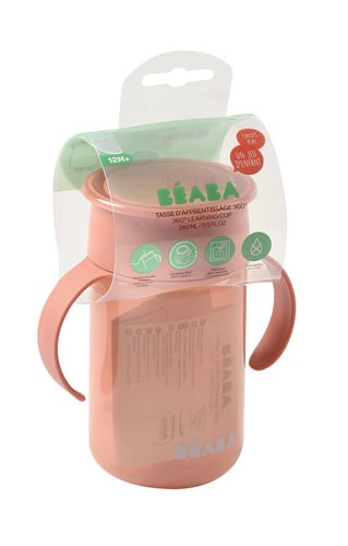 Béaba 360°-Trinklernbecher pink 340 ml 12m+