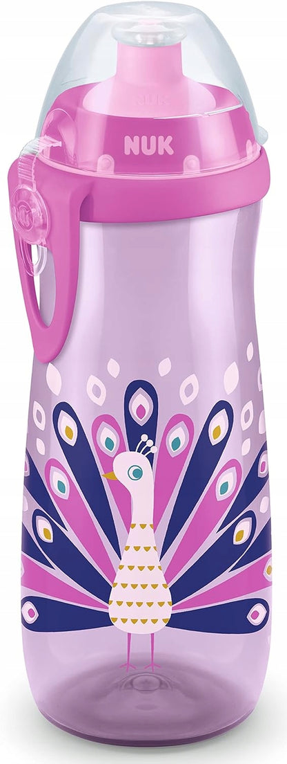 NUK Sports Cup TRINKFLASCHE 24 m+ Push-Pull-Tülle 450 ml CHAMÄLEON-EFFEKT