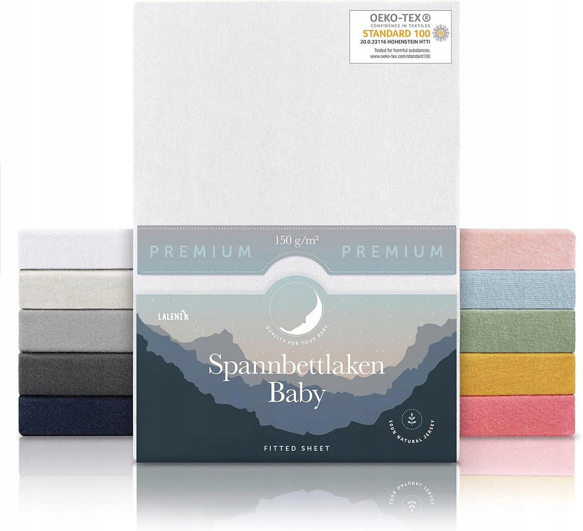 LALENI Spannbettlaken für Babywiege 42x81 2er-Pack
