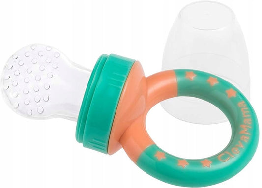 CLEVAMAMA Clevafeed Beißring-Fruchtsauger für Babys 6 Monate+ 1 Mundstück