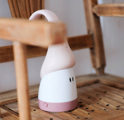 BEABA Pixie 2w1 latarka przenośna lampka nocna LED, różowa lampka dla dzieci z ergonomicznym uchwytem