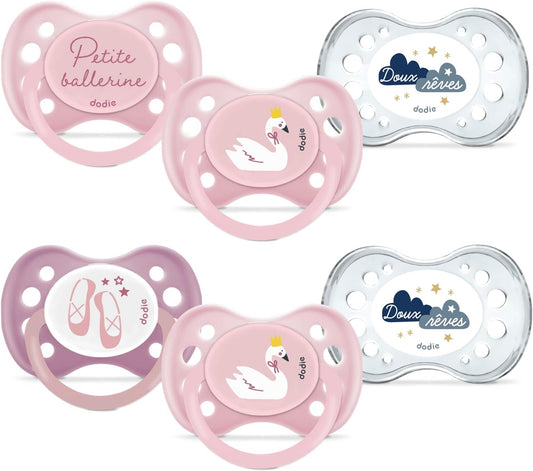 DODIE Essential Silikon-Schnuller x6 ab 6 Monaten DAY&NIGHT