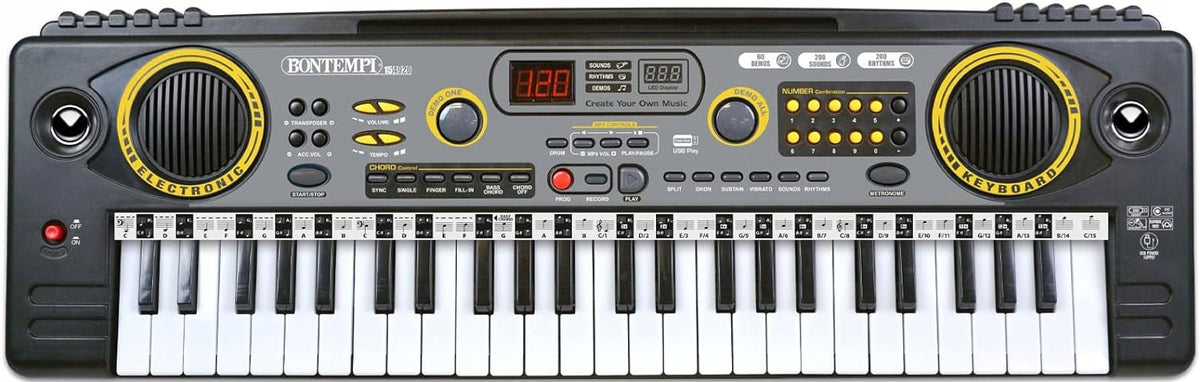 BONTEMPI Music Academy Digital-Keyboard 60 Lieder 200 Klänge 66 cm