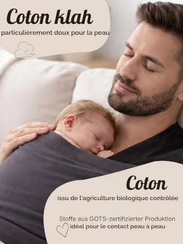 HOPPEDIZ Baby Bonding Top zum Känguruhen anthrazit M