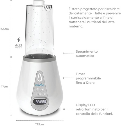 NUVITA 4-in-1 Flaschenwärmer Sterilisator Auftauer