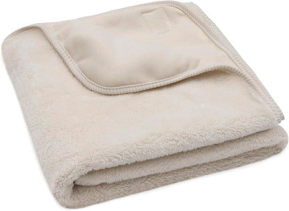 JOLLEIN Basic Decke Jersey/Sherpa 75x100 cm Haferflockenfarben