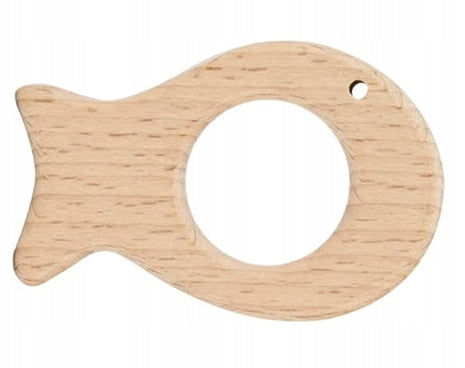 UBERMING Beißring aus Holz FISCH 5 x 7,5 cm